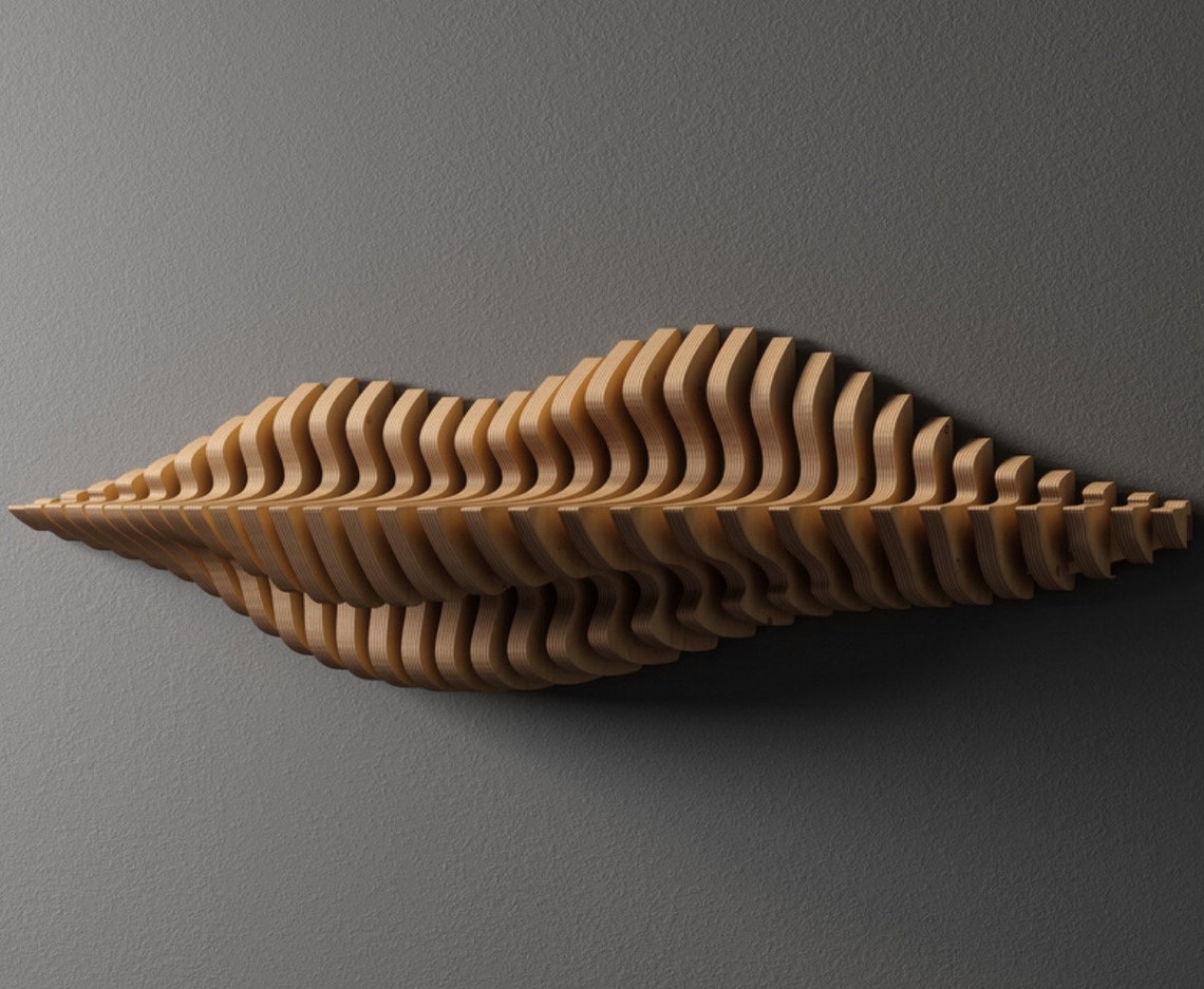 Parametric Wall Shelf, Parametric Wood Shelf,wood Wall Decor,wood Wall