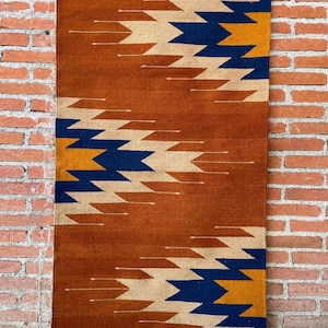 Authentic Zapotec Rug (2.6x5ft) 100% Sheep Wool & Natural Dyes/ hand made / traditional designs Zapotec