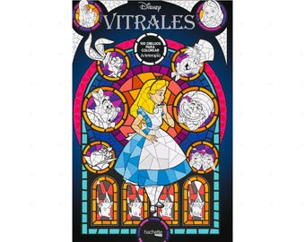 Libro para colorear con más de 100 dibujos de vidrieras (digitales), para colorear por números, para adultos y niños.
