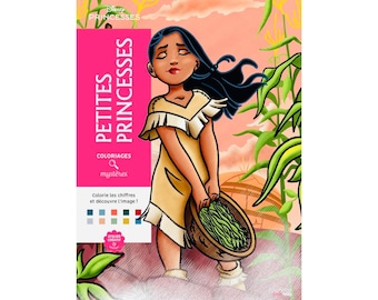 50 (PDF) Libro para colorear del misterio de la princesita / Colorear por números, colorear para adultos / colorear para niños