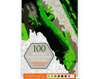 100 (PDF) Ilustraciones Misterio por números para imprimir – páginas para colorear de misterio para adultos y niños/ page de coloriage