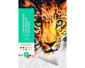 100 (PDF) Nuevas páginas para colorear/Libro de colorear misterioso/Páginas para colorear para imprimir - Colorear por números, Colorear para adultos