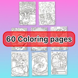 60 (PDF) Livre de coloriage Magic Mystery (livre de coloriage, pages à colorier, coloriage par numéros, coloriage) image 4