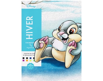 Libro para colorear de misterio invernal (PDF) con más de 100 páginas. Colorear por números, para adultos, misterio para colorear.