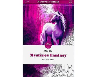 50 (PDF) Misterios de fantasía Libro para colorear de misterio, colorear por números, colorear para adultos, colorear para niños