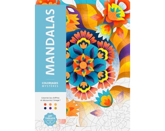 100 (PDF) Mandalas para colorear por números para imprimir – páginas misteriosas para colorear para adultos y niños/page de coloriage