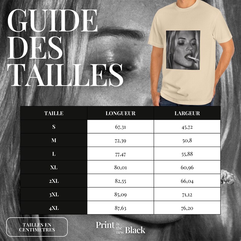 Camiseta unisex con estampado de Kate Moss, 100 % algodón, talla grande, estilo años 90, estilo retro y moderno. imagen 10