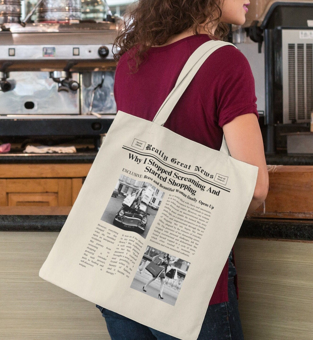 70〜80s news paper bag Coffee News Paper bags - Large size – Greenii Inc.