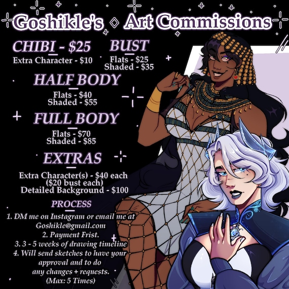 Custom Character Illustration, Fantasy Art Commission, 2D Digital Drawing