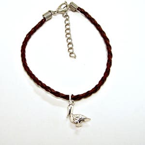 Bracelet or Anklet Adjustable Pelican Sea Bird Sterling Silver - Etsy
