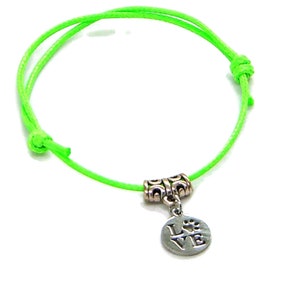 Bracelet Anklet Adjustable Silver Love Paw Print Disc Friendship String Hippie Boho Pet Lover Choice of Colors 1003 - 18