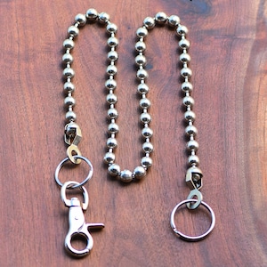 Steel Bead Chain Wallet Chain