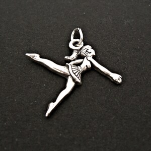 Ballerina Girl Ballet Dancer Sterling Silver Charm Pendant or Necklace 2007 image 1