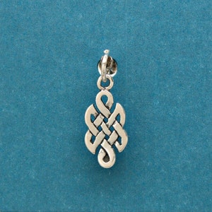 Irish Celtic Knot Sterling Silver Mini Charm for Bracelet or Anklet 1790