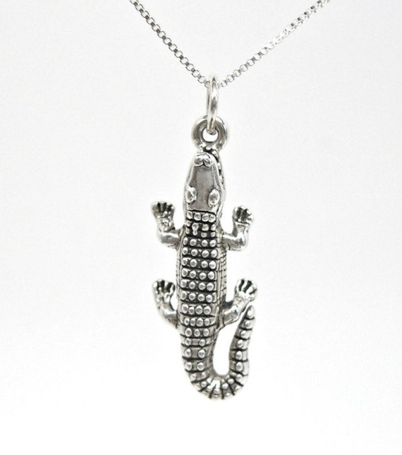 Wild Things Sterling Silver Alligator Slide Pendant