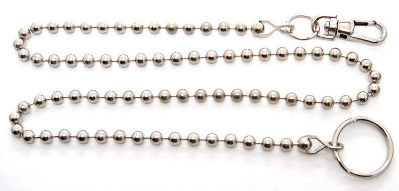 Biker Wallet Chain 18 24 30 6.3mm Ball Bead image 3