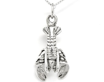 Lobster Sterling Silver Pendant Charm: Necklace Options 1833