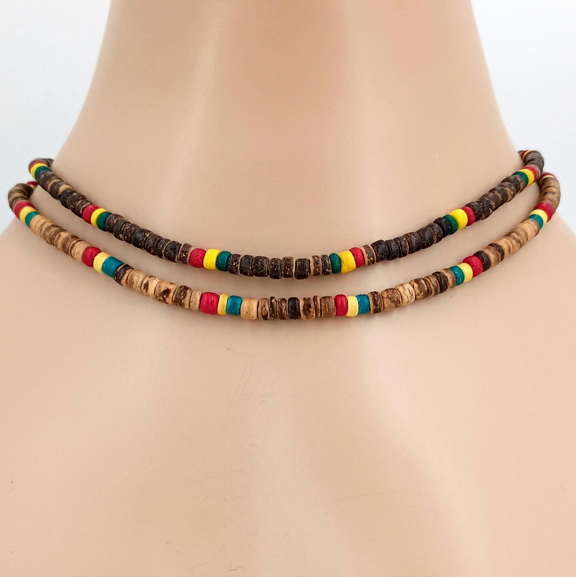 ラスタ JAH 18インチ ネックレス ブラウンまたはタイガー ジャマイカ