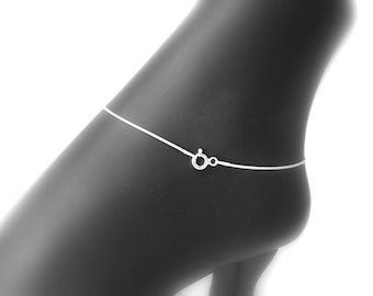 9 Inch Sterling Silver Snake Chain Anklet, Ankle Bracelet, .9mm Style 230 - 09