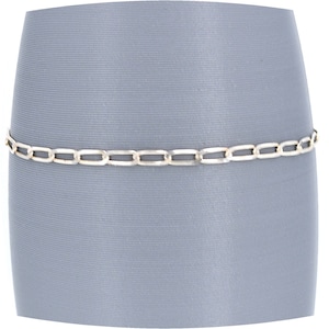 Sterling Silver Open Link Diamond Cut Chain Bracelet 7 Inches