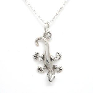 Gekko hagedis sterlingzilveren dierenbedelhanger of ketting 1928