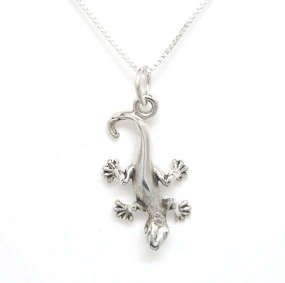 925 Sterling Silver Gecko Charm Made in USA