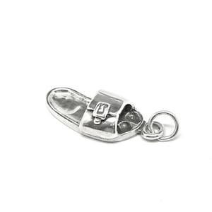 Sandal Sterling Silver 3 Dimensional Charm Pendant or Necklace 1943