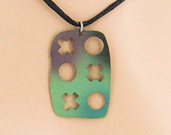 X's and O's Hugs and Kisses on Adjustable Black Cord Necklace Youth to Adult Camouflage 9001-XO