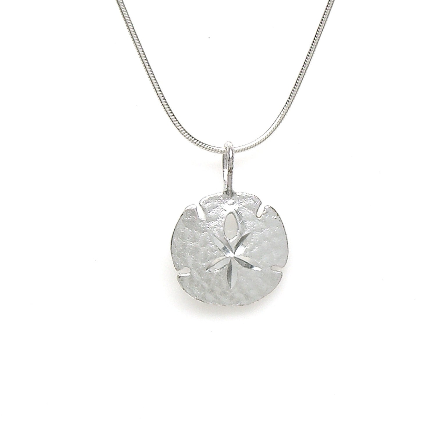 Sand Dollar Sanddollar Charm Diamond-cut Sterling Silver Sand Dollar Sanddollar Charm Diamond-cut Sterling Silver