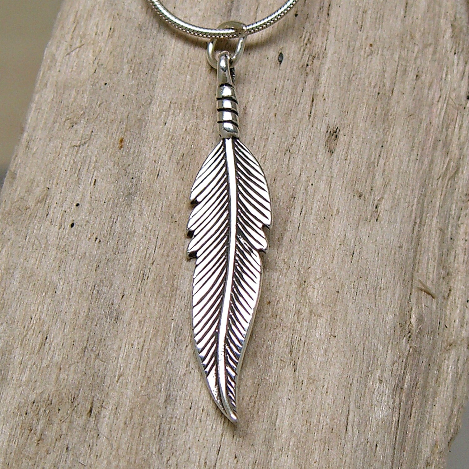 FEATHER CHARM PENDANT Large 2" Statement Silver Coloured Alloy 3D FEATHER CHARM PENDANT Large 2" Statement Silver Coloured Alloy 3D