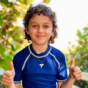 Shark Tooth Youth Necklace Bead Chain 13-14-15-16-17-18 inch lengths Great Fossil Sharks Teeth 7144 Y-M