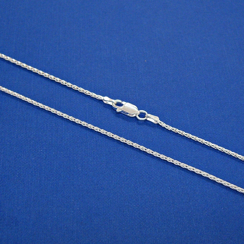 Necklace Sterling Silver Diamond Cut Wheat Chain 16, 18, 20, 24, 30 Inches 1.5mm Style 271 image 1