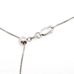 Adjustable Necklace Sterling Silver Box Chain Rhodium Antique Finish or ...