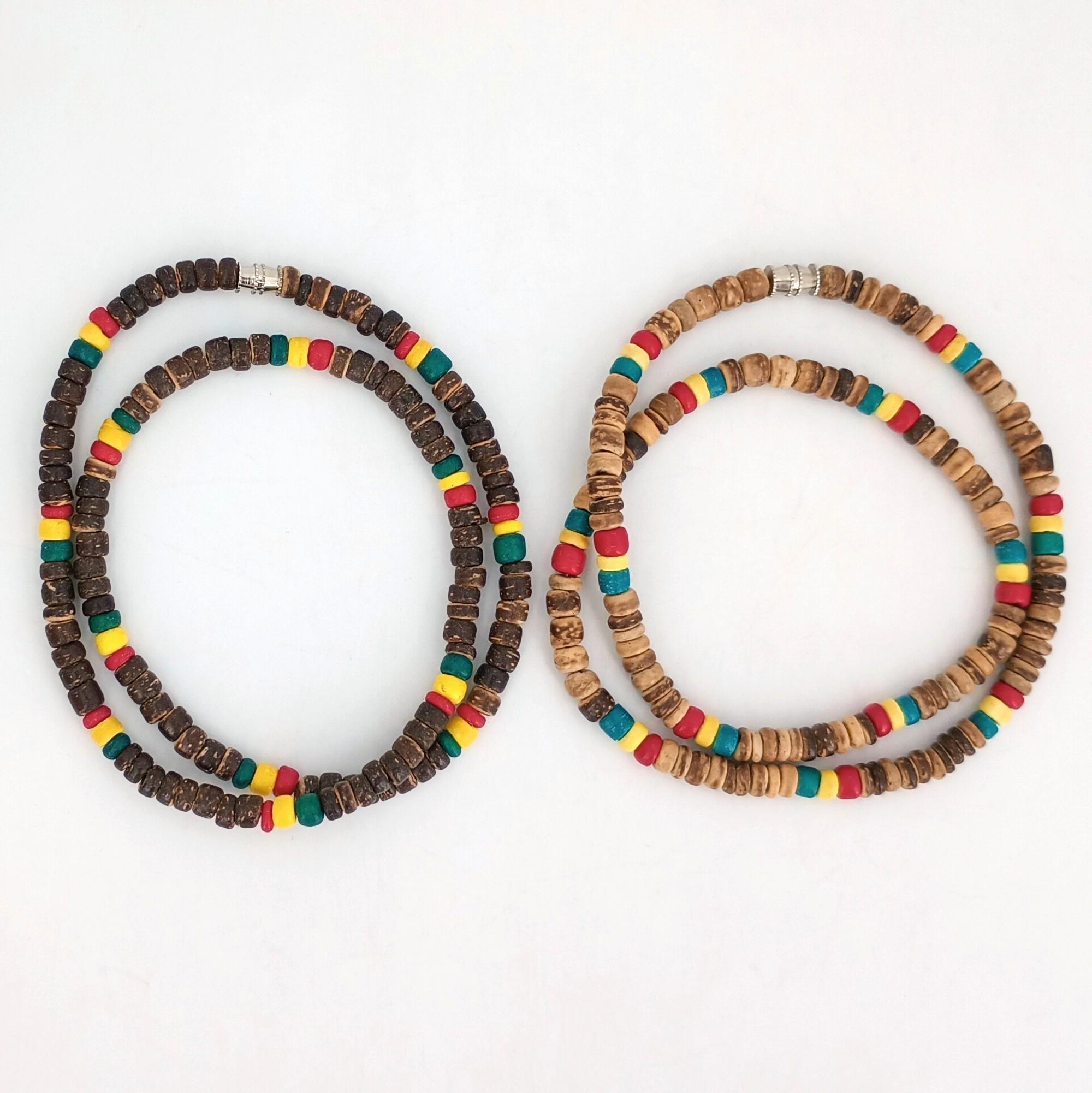 ラスタ JAH 18インチ ネックレス ブラウンまたはタイガー ジャマイカ