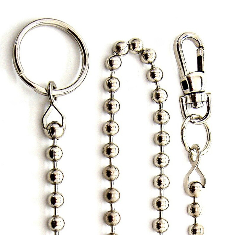 Biker Wallet Chain 18 24 30 6.3mm Ball Bead image 2