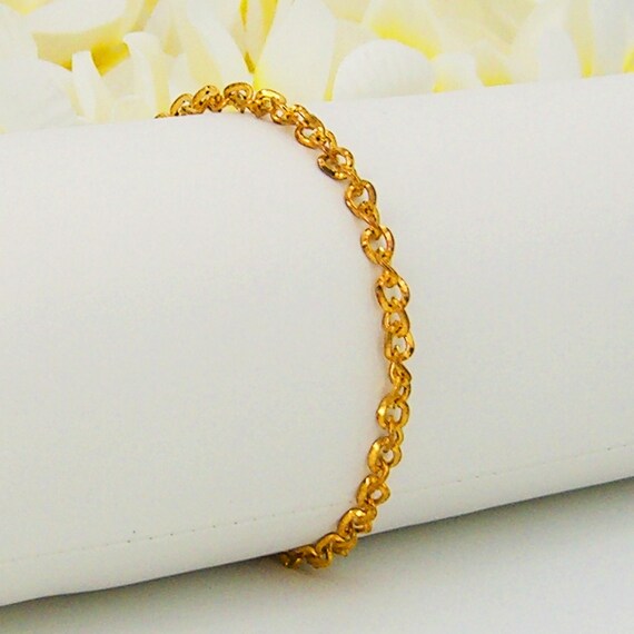 ゴールドツイストチェーン アンクレット アンクレット 金メッキツイストチェーンアンクレットまたは