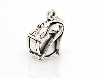 Marching Drum Sterling Silver Band Orchestra Music Instrument Charm Pendant or Necklace 2018