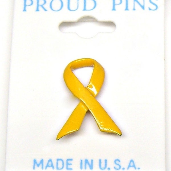 Ribbon Tac Pin Yellow Military Missing Person Tie Tac, Lapel Pin, Support, Cause, Unisex, Pin, Lapel, Hat