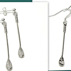 SUP Dangle Earrings Sterling Silver Jewelry Stand Up Paddle Board Paddle 2249 EW