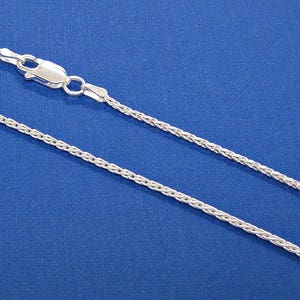 Necklace Sterling Silver Diamond Cut Wheat Chain 16, 18, 20, 24, 30 Inches 1.5mm Style 271 image 2