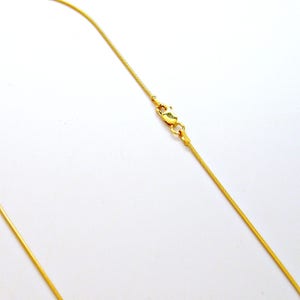 22kt Gold Plated Vermeil Snake 025 Sterling Chain for Necklace - Etsy