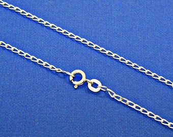 Necklace Sterling Silver Long Curb Chain 16, 18, 20, 24 Inches 1.8mm Style 160