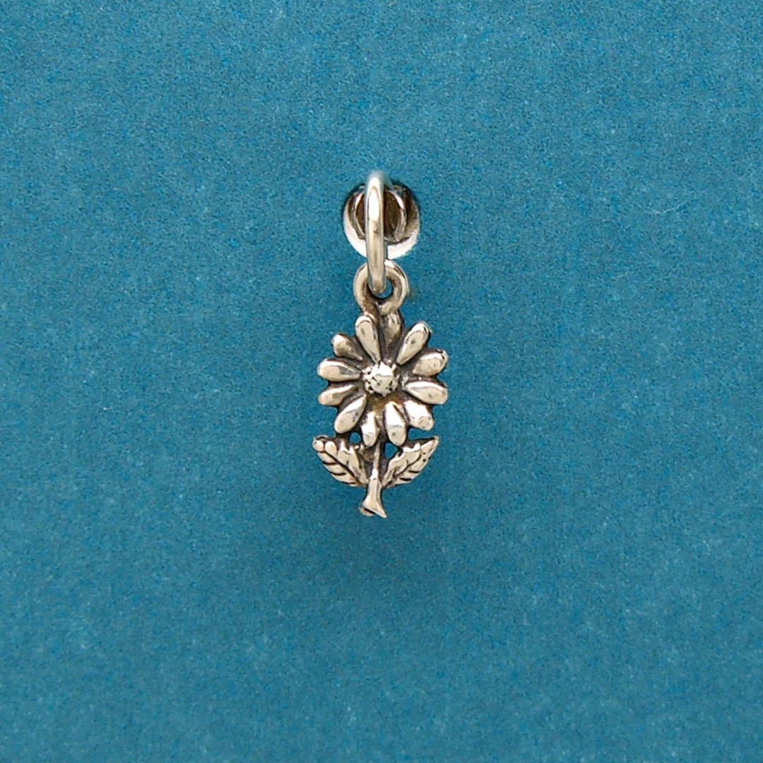 Garden Flower Sterling Silver Mini Charm for Bracelet or - Etsy