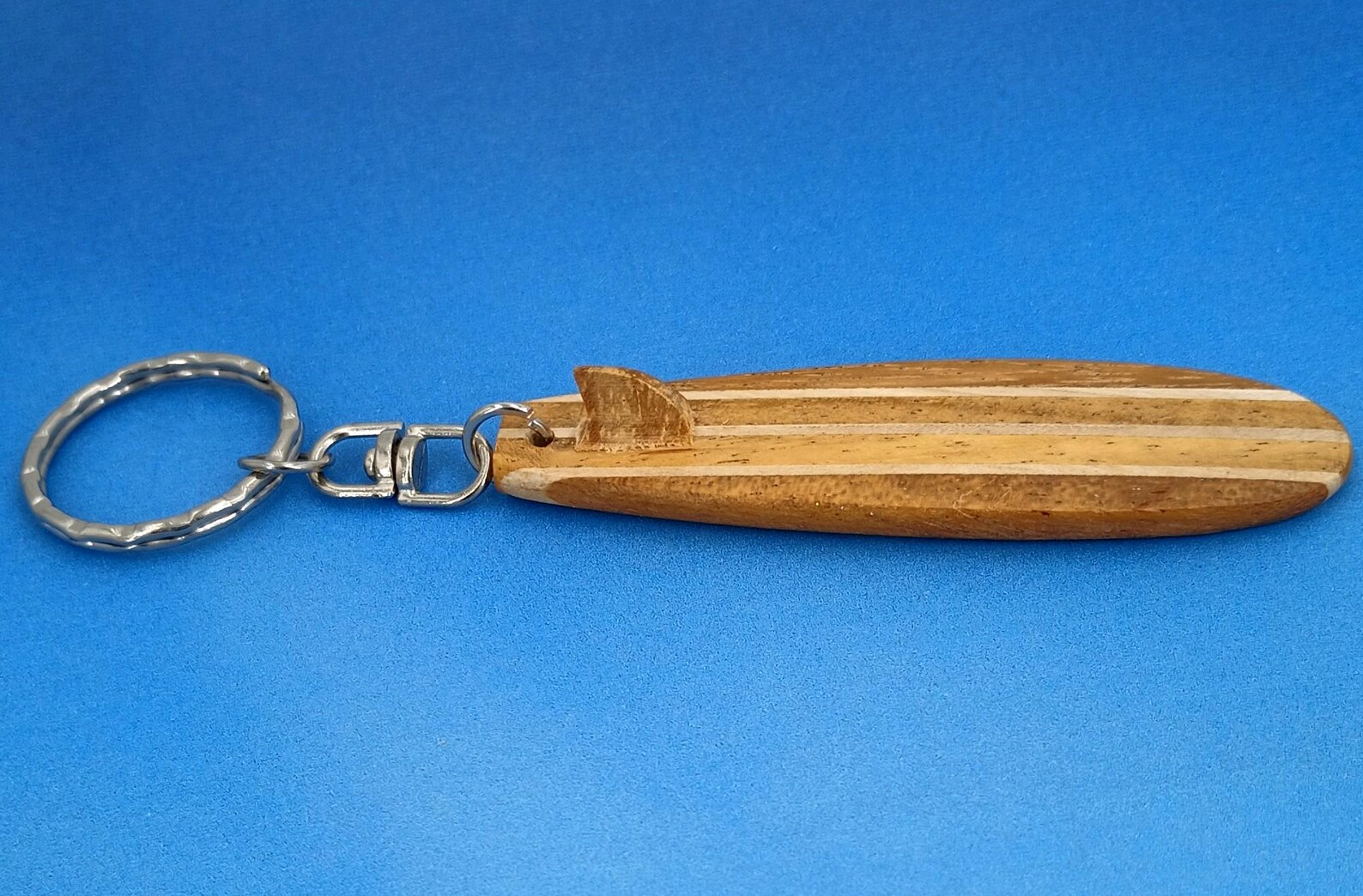 Wood Surfboard SUP Key Chain, Single Fin Long Board, Key Ring, Surfer ...