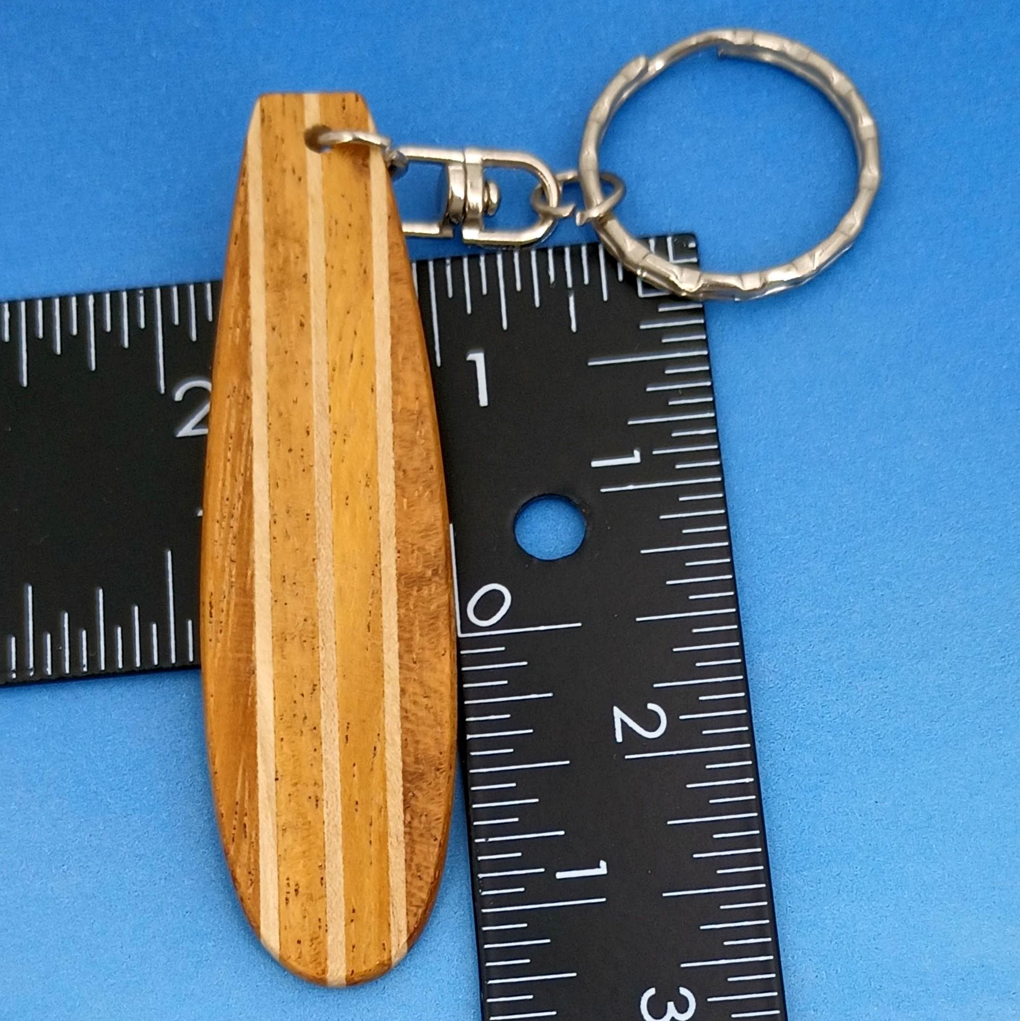 革 タグ ✯ キーホルダー キーチェーン ✯ サーフボード 木製