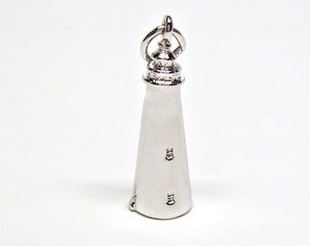 OBX Lighthouse Ocracoke Island Exact Replica Sterling Silver Pendant no. 1973