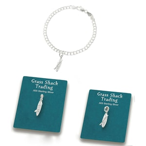 SUP Stand Up Paddleboard 925 Sterling Silver Charm Bracelet 2 Shapes Surfing Tri Fin Wave Rider and Open Water Racer