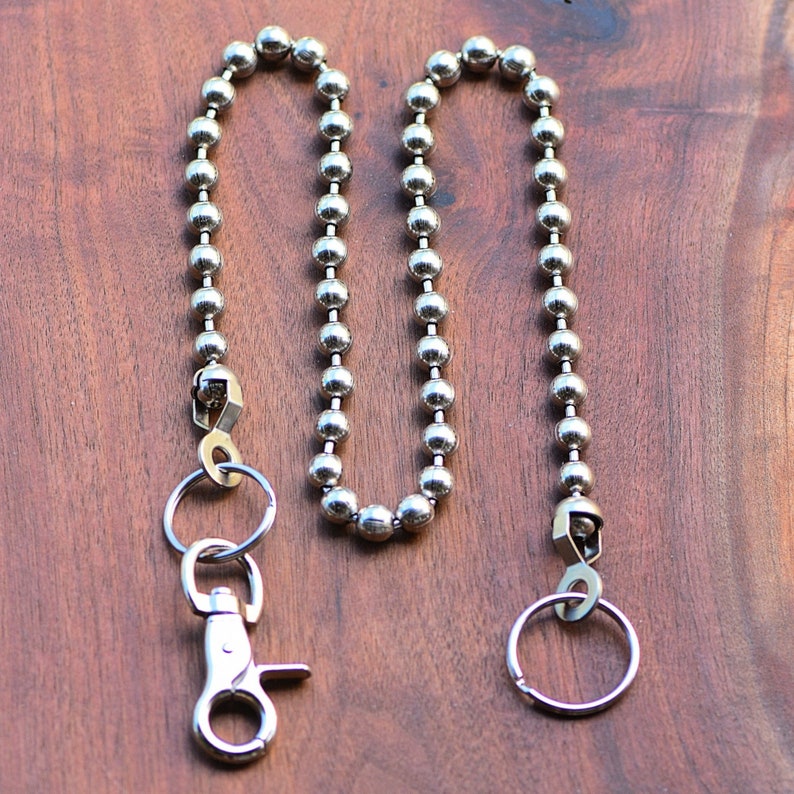 Steel Bead Chain Wallet Chain