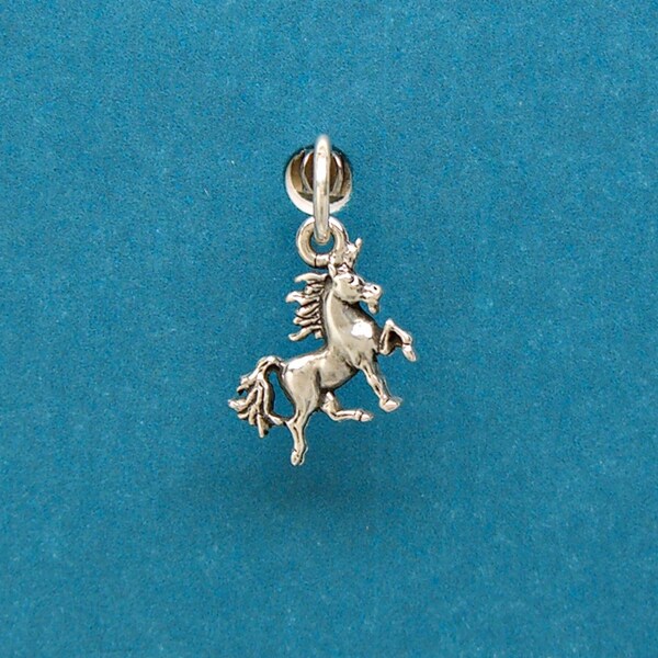 Unicorn Sterling Silver Fantasy Animal Mini Charm for Bracelet or Anklet 1713