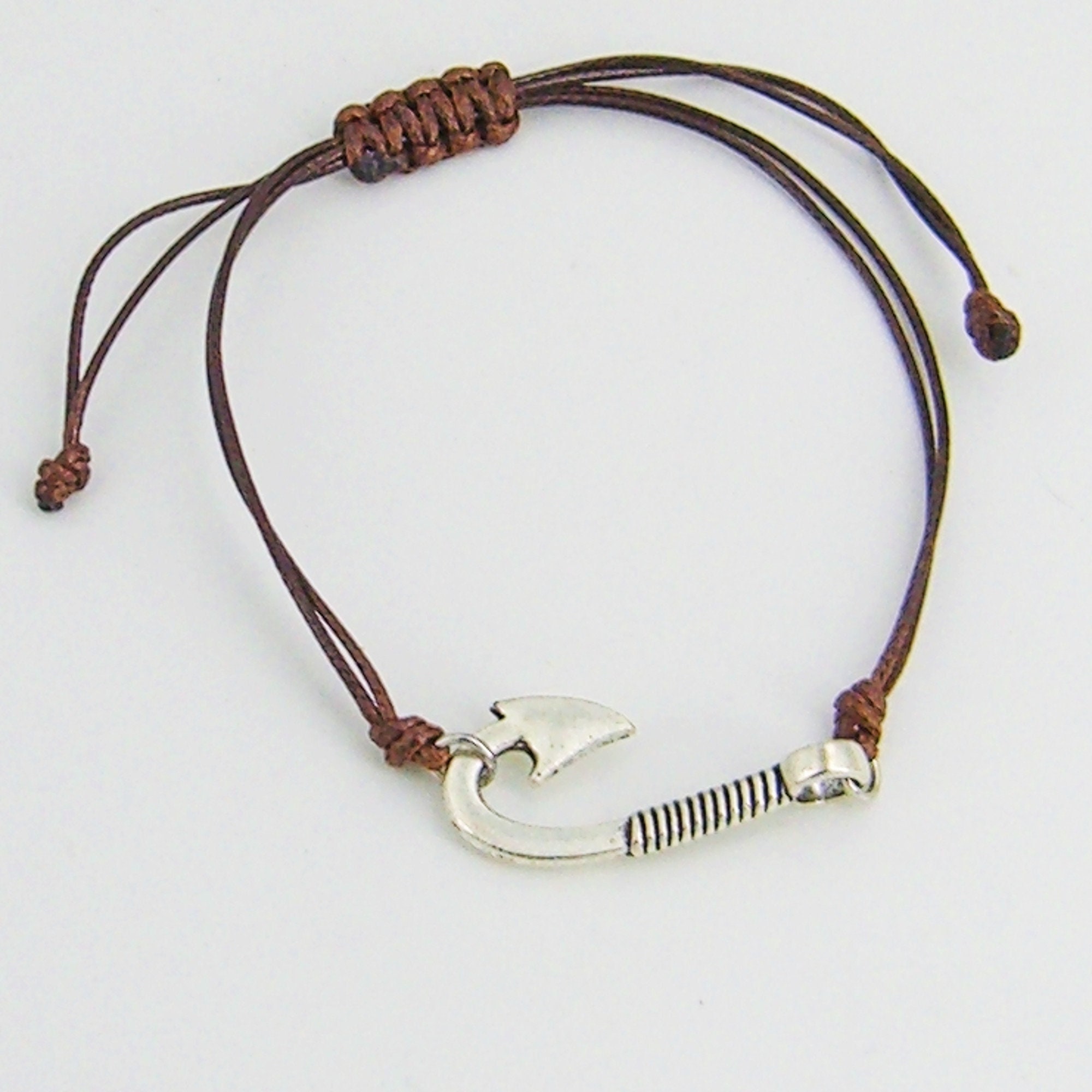 Sterling Silver Fish Hook Bracelet 
